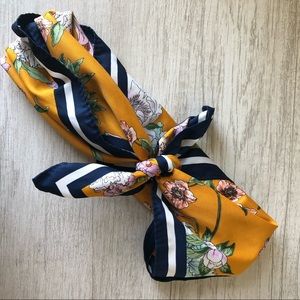 Yellow Floral Headband Bandana